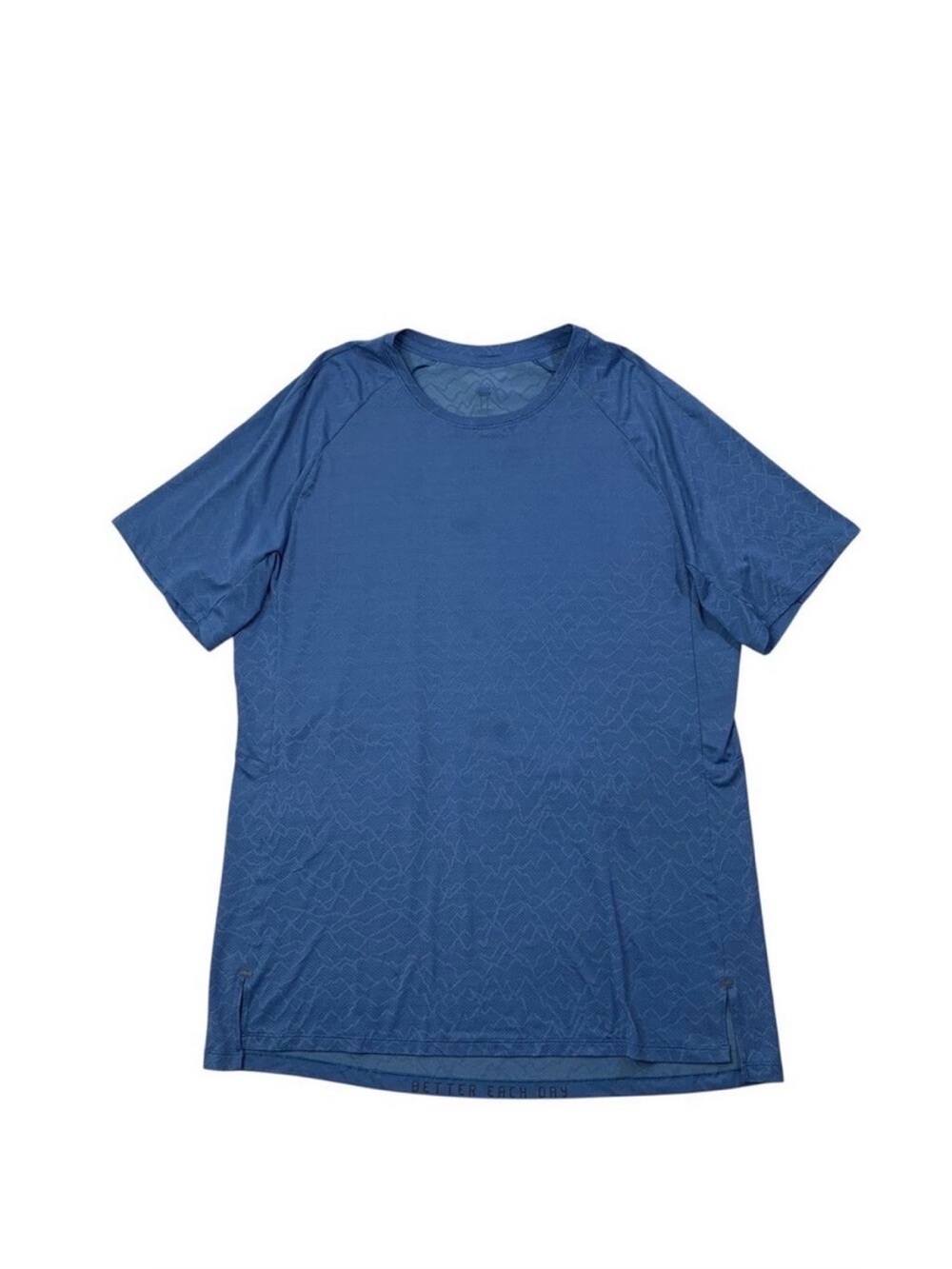 Lululemon Shirt Mens XL Large Cadet Blue Raglan Short Sleeve Training Crew Tee